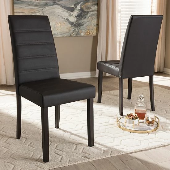 Baxton Studio Modern Espresso Dining Chair 2-piece Set 2 Baxton Studio Modern Espresso Dining Chair 2-piece Set - Image 2