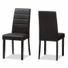 Baxton Studio Modern Espresso Dining Chair 2-piece Set