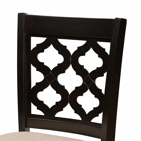 Baxton Studio Ramiro Counter Stool 2-piece Set Sand Dark Brown 5 Baxton Studio Ramiro Counter Stool 2-piece Set Sand Dark Brown - Image 5