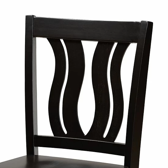 Baxton Studio Fenton Counter Stool 2-piece Set Dark Brown 4 Baxton Studio Fenton Counter Stool 2-piece Set Dark Brown - Image 4