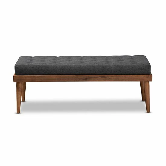 Baxton Studio Linus Bench Beige 6 Baxton Studio Linus Bench Beige - Image 6