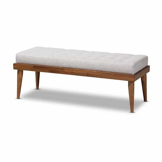 Baxton Studio Linus Bench Beige 8 Baxton Studio Linus Bench Beige - Image 8