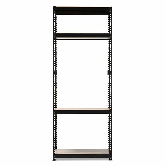 Baxton Studio Gavin 3-Shelf Garment Rack White 3 Baxton Studio Gavin 3-Shelf Garment Rack White - Image 3