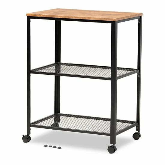 Baxton Studio Verna Kitchen Cart 1 Baxton Studio Verna Kitchen Cart