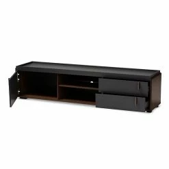 Baxton Studio Rikke Charcoal TV Stand 3 Baxton Studio Rikke Charcoal TV Stand -Baxton Studio Sales unnamed file 109