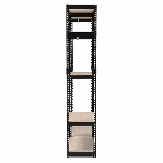 Baxton Studio Gavin 5-Shelf Garment Rack Black 5 Baxton Studio Gavin 5-Shelf Garment Rack Black - Image 5
