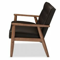 Baxton Studio Sorrento Mid-Century Modern Loveseat Gray -Baxton Studio Sales unnamed file 1124