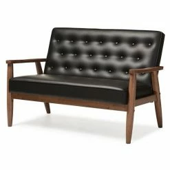 Baxton Studio Sorrento Mid-Century Modern Loveseat Gray -Baxton Studio Sales unnamed file 1127