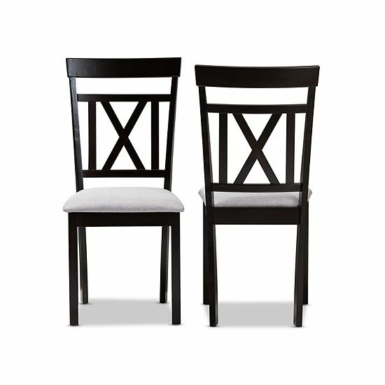 Baxton Studio Rosie Gray 2-pc. Dining Chair Set 3 Baxton Studio Rosie Gray 2-pc. Dining Chair Set - Image 3