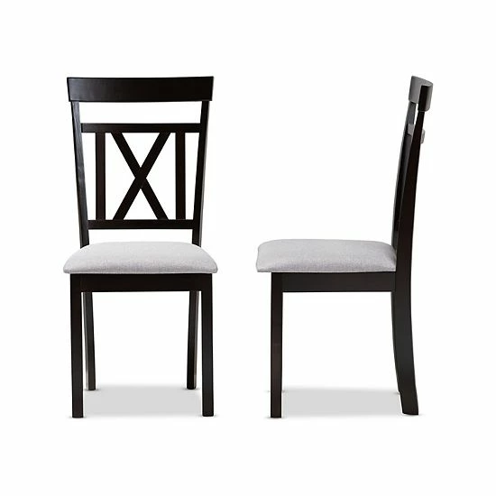 Baxton Studio Rosie Gray 2-pc. Dining Chair Set 6 Baxton Studio Rosie Gray 2-pc. Dining Chair Set - Image 6