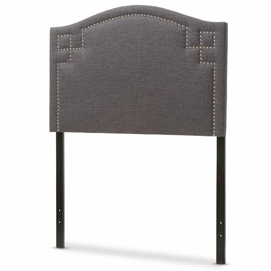 Baxton Studio Aubrey Upholstered Headboard Dark Gray 2 Baxton Studio Aubrey Upholstered Headboard Dark Gray - Image 2