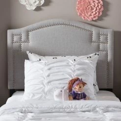 Baxton Studio Aubrey Upholstered Headboard Dark Gray 9 Baxton Studio Aubrey Upholstered Headboard Dark Gray -Baxton Studio Sales unnamed file 1173