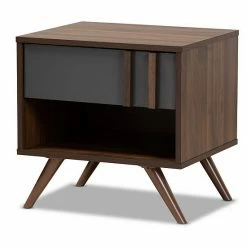 Baxton Studio Naoki 1-Drawer Nightstand
