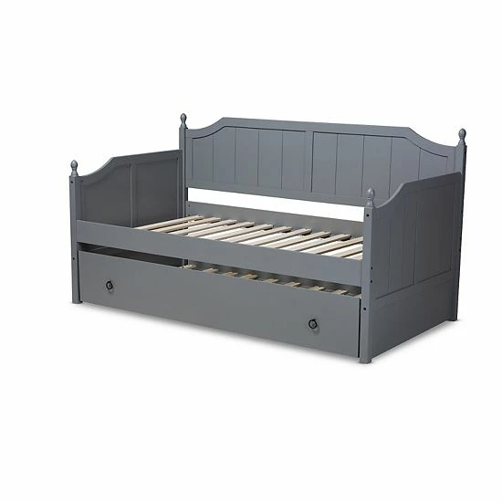 Baxton Studio Millie Twin Daybed Gray 3 Baxton Studio Millie Twin Daybed Gray - Image 3