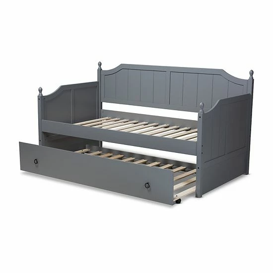 Baxton Studio Millie Twin Daybed Gray 4 Baxton Studio Millie Twin Daybed Gray - Image 4