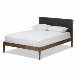 Baxton Studio Ember Mid-Century Upholstered Bed Dark Gray -Baxton Studio Sales unnamed file 1192