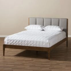Baxton Studio Ember Mid-Century Upholstered Bed Dark Gray -Baxton Studio Sales unnamed file 1194