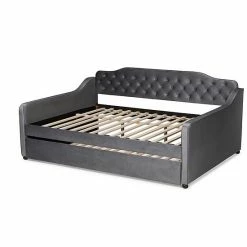 Baxton Studio Freda Daybed & Trundle Gray