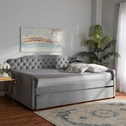 Baxton Studio Freda Daybed & Trundle Gray 15 Baxton Studio Freda Daybed & Trundle Gray -Baxton Studio Sales unnamed file 1203