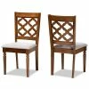 Baxton Studio Ramiro Dining Chair Gray Walnut Brown