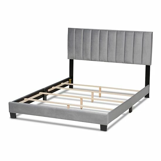 Baxton Studio Clare Bed Gray Black 4 Baxton Studio Clare Bed Gray Black - Image 4