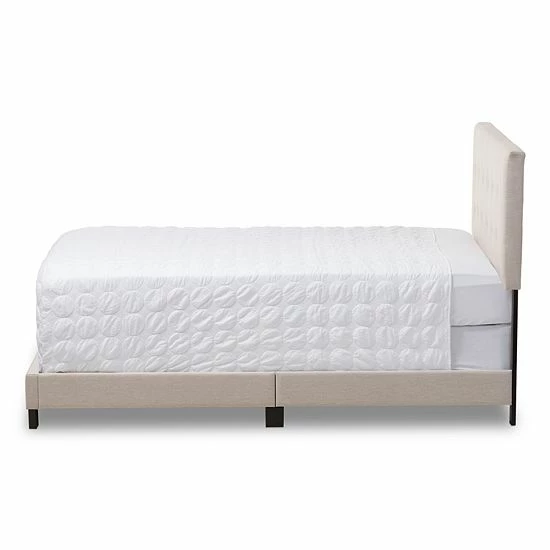 Baxton Studio Brookfield Contemporary Tufted Bed Gray 2 Baxton Studio Brookfield Contemporary Tufted Bed Gray - Image 2