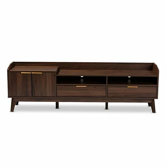 Baxton Studio Lena Medium Brown TV Stand 7 Baxton Studio Lena Medium Brown TV Stand - Image 7