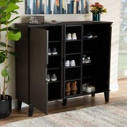 Baxton Studio Idina 2-Door Shoe Cabinet Walnut Gray Dark Brown 18 Baxton Studio Idina 2-Door Shoe Cabinet Walnut Gray Dark Brown -Baxton Studio Sales unnamed file 124