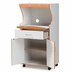 Baxton Studio Edonia White Kitchen Storage Cart -Baxton Studio Sales unnamed file 1254
