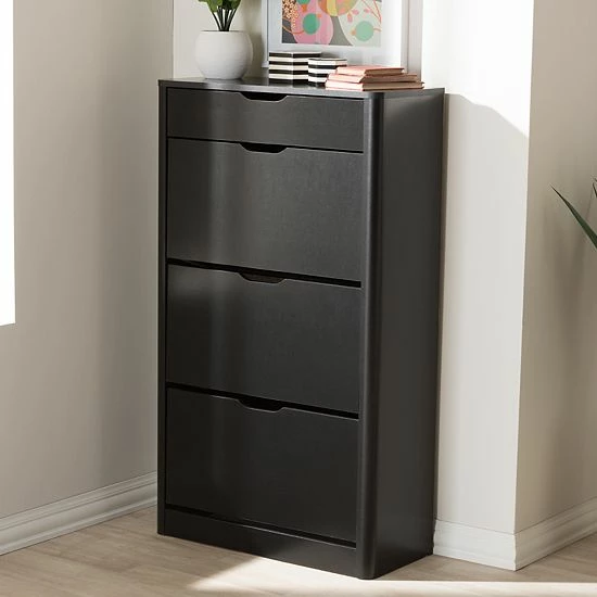 Baxton Studio Cayla Shoe Cabinet 1 Baxton Studio Cayla Shoe Cabinet