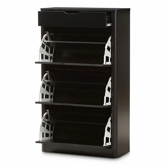 Baxton Studio Cayla Shoe Cabinet 4 Baxton Studio Cayla Shoe Cabinet - Image 4