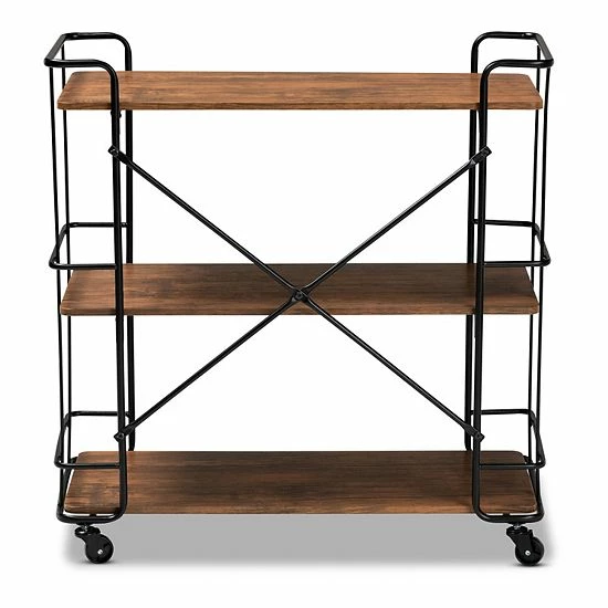 Baxton Studio Neal Kitchen Cart 4 Baxton Studio Neal Kitchen Cart - Image 4