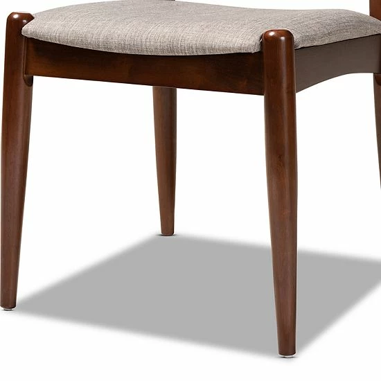 Baxton Studio Amato Grey 2-Piece Dining Chair Set 6 Baxton Studio Amato Grey 2-Piece Dining Chair Set - Image 6