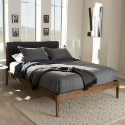 Baxton Studio Clifford Mid-Century Upholstered Bed Gray -Baxton Studio Sales unnamed file 1311