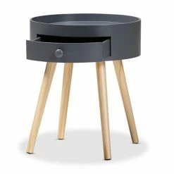 Baxton Studio Jessen Nightstand Gray