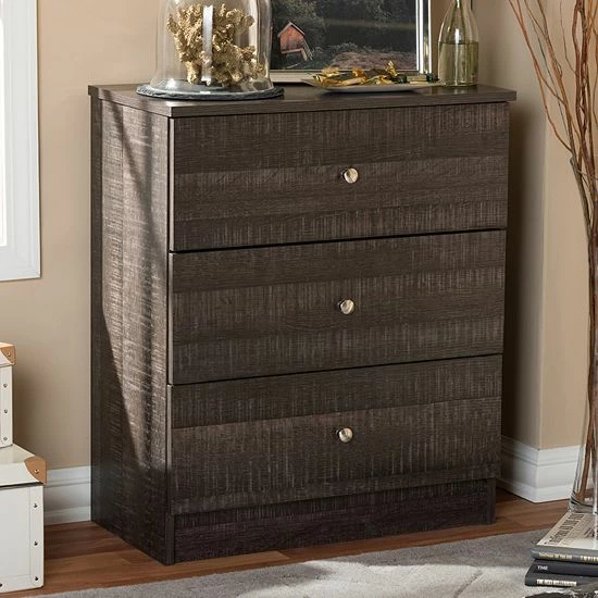 Baxton Studio Decon 3-Drawer Chest 1 Baxton Studio Decon 3-Drawer Chest