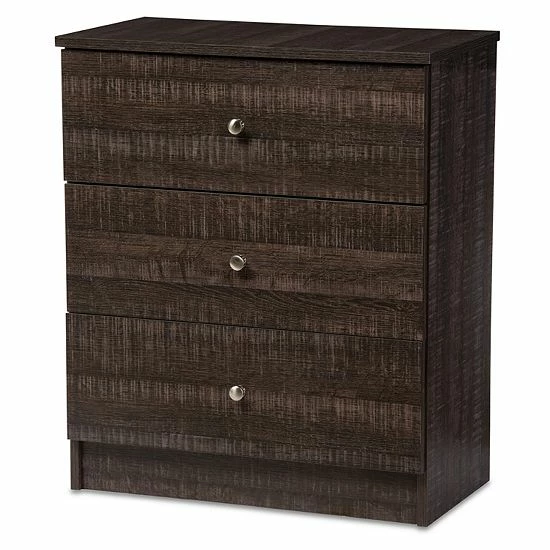Baxton Studio Decon 3-Drawer Chest 2 Baxton Studio Decon 3-Drawer Chest - Image 2