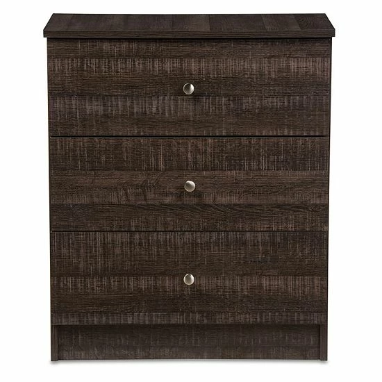 Baxton Studio Decon 3-Drawer Chest 3 Baxton Studio Decon 3-Drawer Chest - Image 3