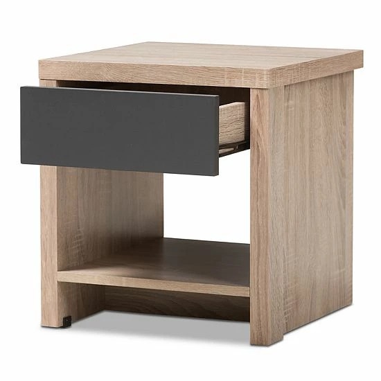 Baxton Studio Jamie 1-Drawer Nightstand 4 Baxton Studio Jamie 1-Drawer Nightstand - Image 4