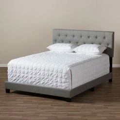 Baxton Studio Cassandra Tufted Bed Gray -Baxton Studio Sales unnamed file 1353