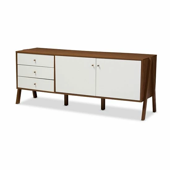 Baxton Studio Harlow Mid-Century Modern Scandinavian Sideboard Cabinet 2 Baxton Studio Harlow Mid-Century Modern Scandinavian Sideboard Cabinet - Image 2