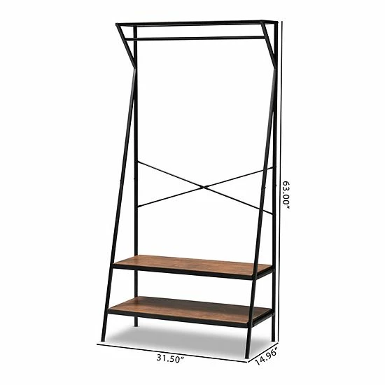 Baxton Studio Laima Coat Hanger Shelving Unit 6 Baxton Studio Laima Coat Hanger Shelving Unit - Image 6