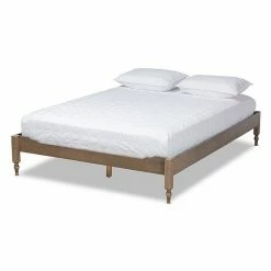 Baxton Studio Laure Bed Frame Walnut