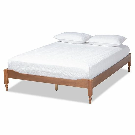 Baxton Studio Laure Bed Frame Walnut 8 Baxton Studio Laure Bed Frame Walnut - Image 8