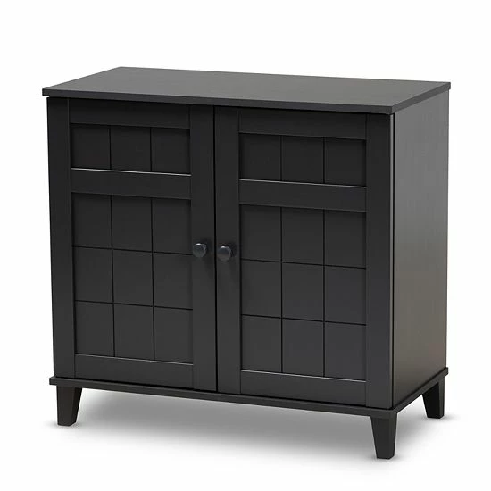 Baxton Studio Glidden Shoe Cabinet 1 Baxton Studio Glidden Shoe Cabinet