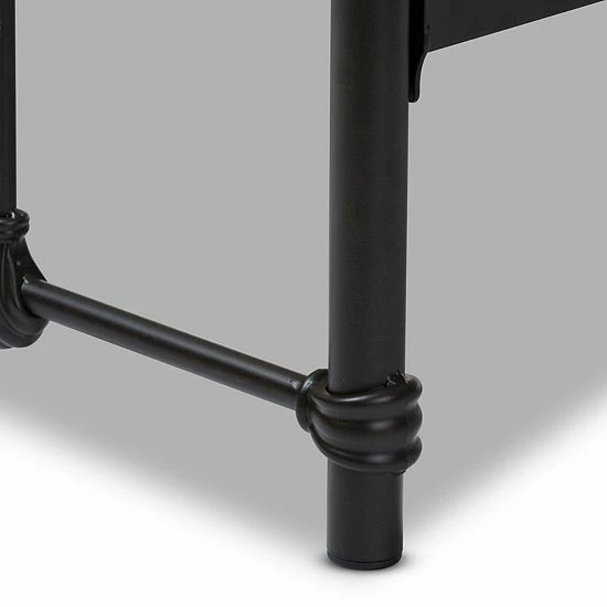 Baxton Studio Mandy Industrial Platform Twin Bed White 6 Baxton Studio Mandy Industrial Platform Twin Bed White - Image 6