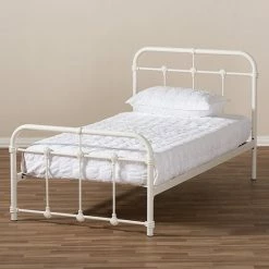 Baxton Studio Mandy Industrial Platform Twin Bed White 15 Baxton Studio Mandy Industrial Platform Twin Bed White -Baxton Studio Sales unnamed file 144