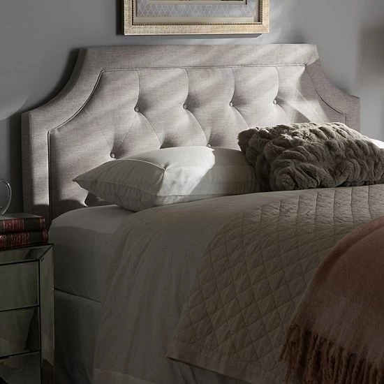 Baxton Studio Mars Upholstered Headboard Dark Gray 1 Baxton Studio Mars Upholstered Headboard Dark Gray