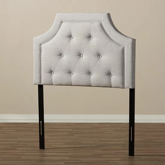 Baxton Studio Mars Upholstered Headboard Dark Gray 6 Baxton Studio Mars Upholstered Headboard Dark Gray - Image 6