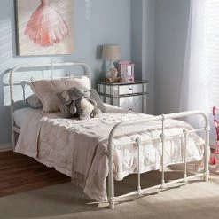 Baxton Studio Mandy Industrial Platform Twin Bed White 17 Baxton Studio Mandy Industrial Platform Twin Bed White -Baxton Studio Sales unnamed file 146